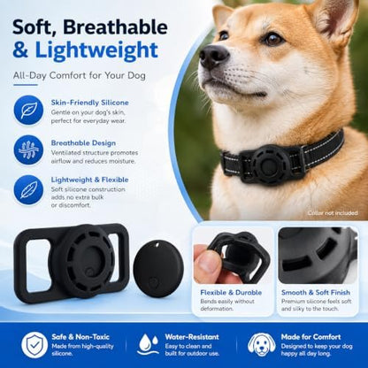 GPS Smart Collar for Dogs, Android Pet Tag. Waterproof, Google Find My Compatible, No Monthly Fee. Advanced Tracker ensures Safety for Small to Large Dogs. (Tracker for Dog)