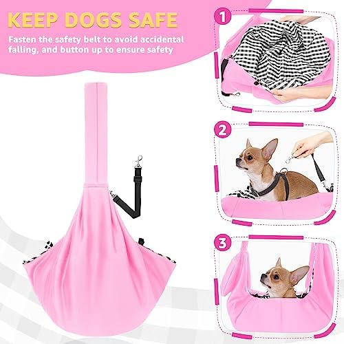 SlowTon Dog Carrier Sling - Thick Padded Shoulder Strap Adjustable, PI, L