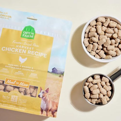 Open Farm Freeze Dried Raw Dog Food, Chicken Bite-Sized Morsels, 13.5oz Bag