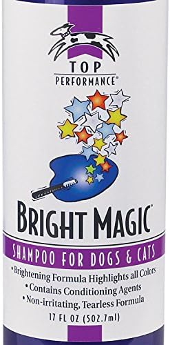 Top Performance Bright Magic Dog Shampoo and Cat Shampoo – Safe Formula for Bathing Puppies and Kittens in 17 Oz. Bottle