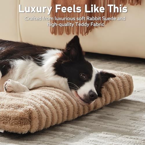 FURTIME Washable Dog Bed Medium Size Dogs, Deluxe Dog Crate Beds