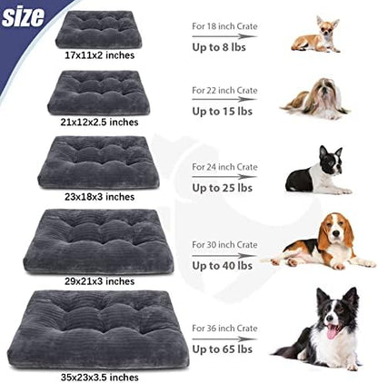KSIIA Washable Dog Crate Bed Kennel Mat for XX-Small Dogs,17 x 11 Inch,Gray