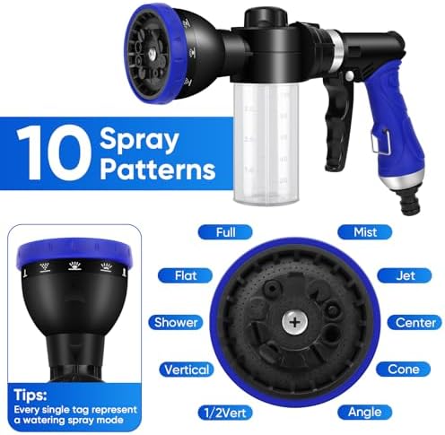 Pet Bathing Sprayer Kit,10 Spray Patterns, Adjustable Hose Wash Sprayer