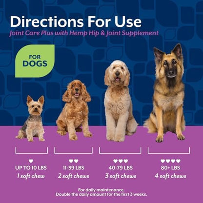 NaturVet Hip & Joint Care with Hemp Seed Supplement for Dogs, 120ct