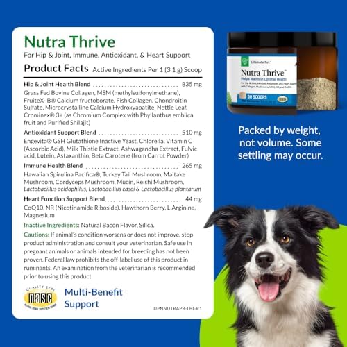 Ultimate Pet Nutrition Nutra Thrive Canine 40-in-1 Multivitamin Powder