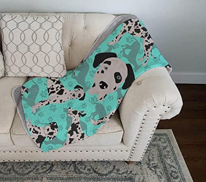 Caroline's Treasures MLM1029LQB Harlequin Natural Ears Great Dane Quilted Blanket 50x60 Artwork Pattern Quilted Throw Blanket for Bed, Couch, Sofa, Soft and Lightweight