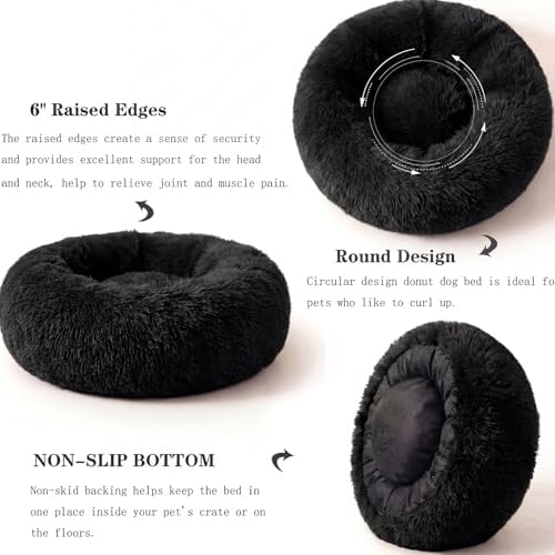nononfish Comfortable Dog Bed for Small Dogs,Soft Donut Pet Bed