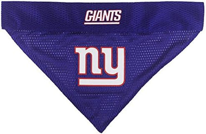 Pets First NFL New York Giants Reversible Bandana Size XX-Large for Dogs & Cats. 2 Sided Sports Bandana, Premium Embroidery Team Logo, Many NFL Teams Available