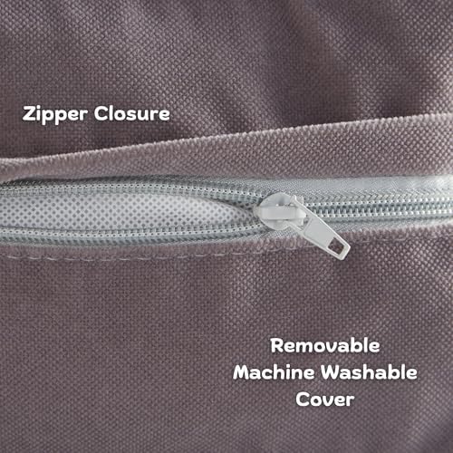 Happy Hounds Daisy Deluxe Supportive Sherpa Dog Bed, Medium (42 x 30 in.), Pewter