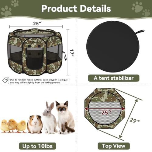 Siedihit Playpen for Small Dog Cat, Dogs Tent Crate Cage Indoor