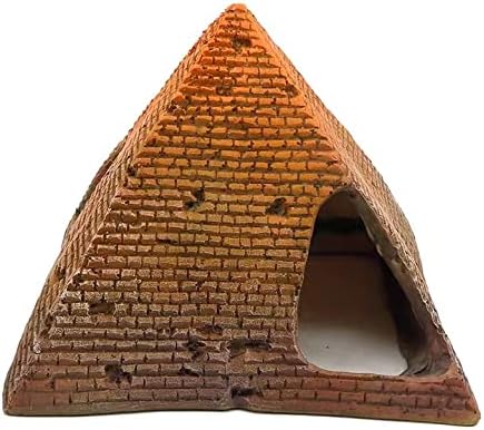 Large Pyramid Aquarium Landscaping Fish Hideout 5.5 inch Betta Fish Tank Exotic Decoration Gecko Snake Terrarium Decor Accessories