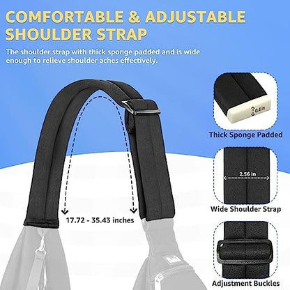 SlowTon Dog Carrier Sling - Thick Padded Shoulder Strap Adjustable, DB, S