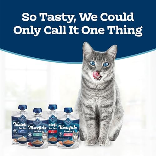 Blue Buffalo Tastefuls Purees Variety Pack Cat Food Topper, 3 oz, 12 ct