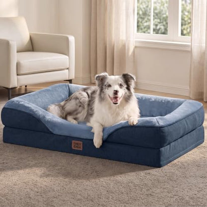 EHEYCIGA Orthopedic XL Dog Bed for Large Dog, Memory Foam Dog Couch, Navy