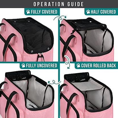 PetAmi Small Dog Purse Carrier, Airline Approved Soft Sided Tote, Pink