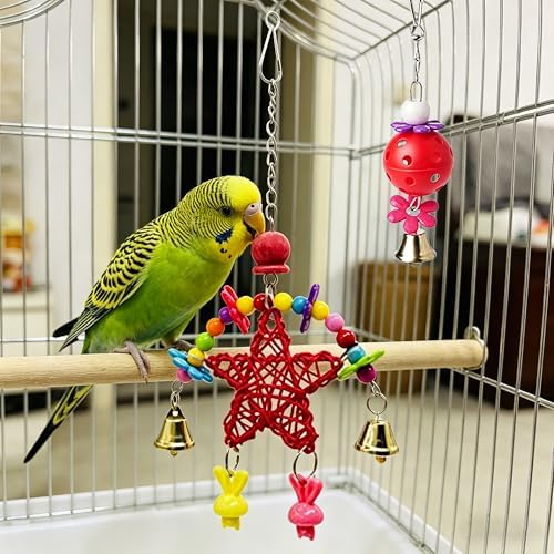 16 Pack Bird Toys for Cockatiel Parrots Parakeet Budgie Conures