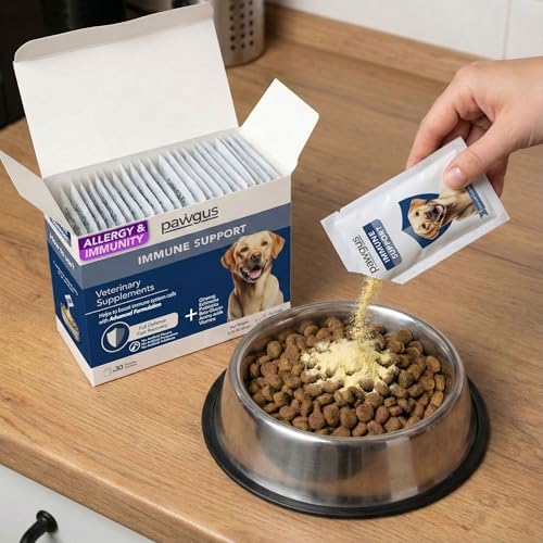 Immune Health Support for Dogs Canine 30 Sachets - Yeast Production Support, Dog Allergy Itch Relief, Skin Allergy Relief, Seasonal Allergy, Daily Vitamins, Fast Recovery -