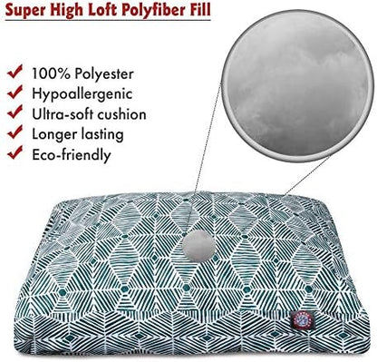 Majestic Pet Rectangular Dog Bed, X-Large, 50x42x5 in, Washable, Salmon Red