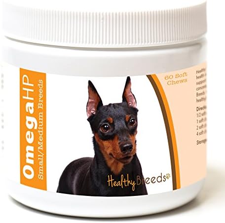 Healthy Breeds Miniature Pinscher Omega HP Fatty Acid Skin and Coat Support Soft Chews 60 Count