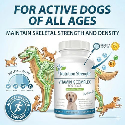 Vitamin K for Dogs | K1 & K2 (MK4 + MK7) + Vitamin D3