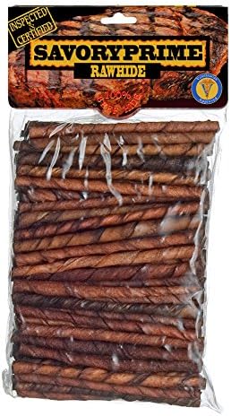 Savory Prime 100-Pack Basted Twist Sticks, 5-Inch, Brown