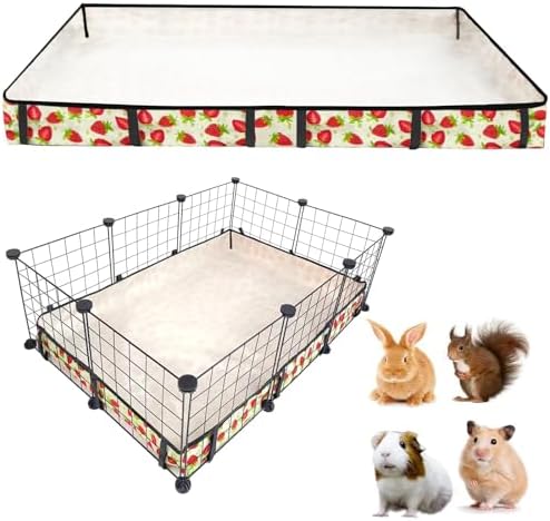 Guinea Pig Cage Liner，Washable Waterproof Oxford Cloth Cage Liners for Small Animals,Hamster Chinchilla Hedgehog Rabbit and Other Small Animals Not Include Cage(28x42 inches)