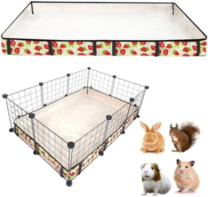 Guinea Pig Cage Liner，Washable Waterproof Oxford Cloth Cage Liners for Small Animals,Hamster Chinchilla Hedgehog Rabbit and Other Small Animals Not Include Cage(28x42 inches)