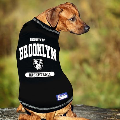 Pets First NBA Licensed Hoodies & T-shirt for Dogs & Cats, Brooklyn NETS, X-Small