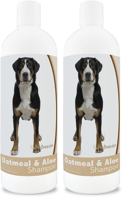 Healthy Breeds Greater Swiss Mountain Dog Oatmeal Shampoo with Aloe 16 oz (Pack of 2)