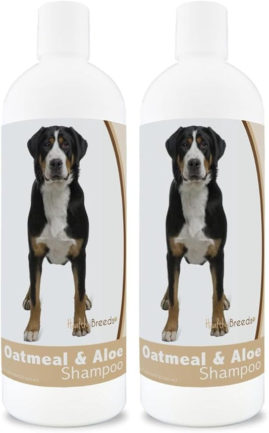 Healthy Breeds Greater Swiss Mountain Dog Oatmeal Shampoo with Aloe 16 oz (Pack of 2)
