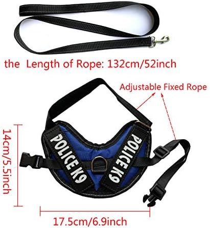 Rabbit Harness with Leash for Bunny Rabbits Cats Small Animals (Blue)