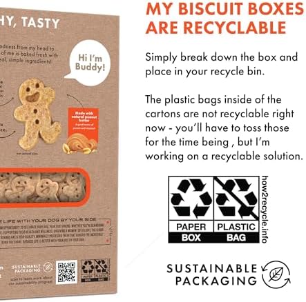 Buddy Biscuits Teeny Crunchy Dog Treats, Peanut Butter, 8 oz. Box, (Pack of 2)