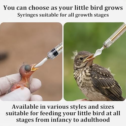 Baby Bird Feeding Syringe Set, Small Pet Parrot Feeding Tubes for Birds, Hand Feeding Tubes Kit Parrot Feeder Food Feeding & Watering Supplies for Small Pet Baby Birds (23 Pcs)
