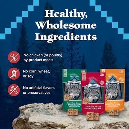 Blue Buffalo Wilderness Crunchy Dog Biscuits Variety Pack, Grain-Free, 3 ct