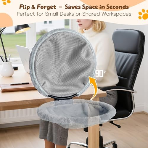 Cat Desk Bed | Supports 50 lb | Desk Mounted Cat Bed Cat Hammock for Desk