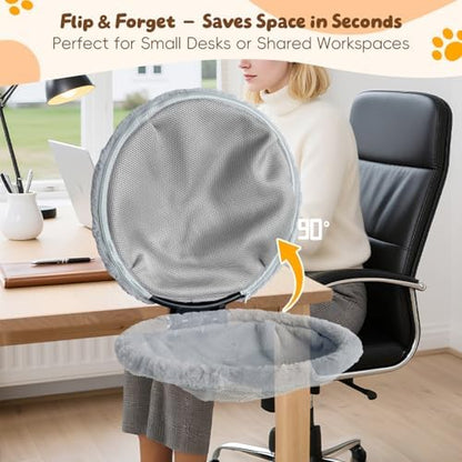 Cat Desk Bed | Supports 50 lb | Desk Mounted Cat Bed Cat Hammock for Desk