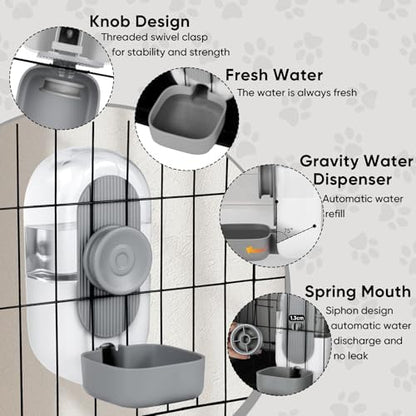 Lemtrflo 28oz Rabbit Water Bottle Dispenser, Bunny Cage Water Bowl