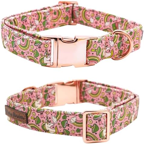 Dog Collar - St. Patrick's Day Dog Collar with Flower for Dogs Flowers Adjustable Dog Collar Girl Pet Gift Dog Collar for Medium Small Large Dogs