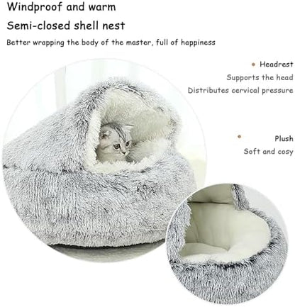 Cat Houses,Cat Beds for Indoor Cats,Cat Sleeping Bag,Small Cat Bed,Cat Condo,Cat Houses & Condos,Winter Warm Shell Semi-Closed Cat Litter Box,Pet Cat Bed,Semi-Enclosed Cat Litter Box