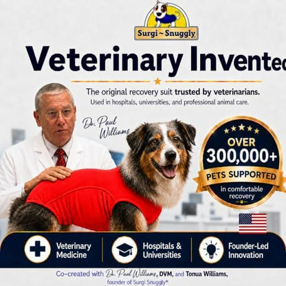 Surgi Snuggly Dog Surgery Recovery Suit, Cone Alternative, Spay/Neuter MS