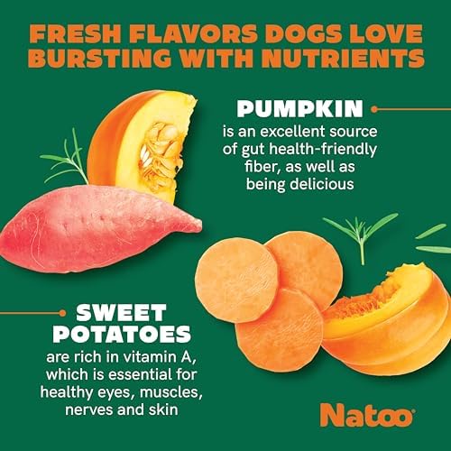 NATOO Biscuits for Small Dogs & Puppies, Sweet Potato & Pumpkin, 8 oz