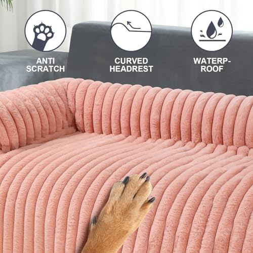 Dog Couch Bed,Pet Couch Cover For Sofa,Dog Couch Cover Protector(Pink, XL)
