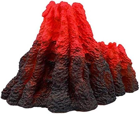 S-Lifeeling Tank Decoration Volcano Ornament Aquarium Decorations Volcanic Stone for Fish Tank (L)