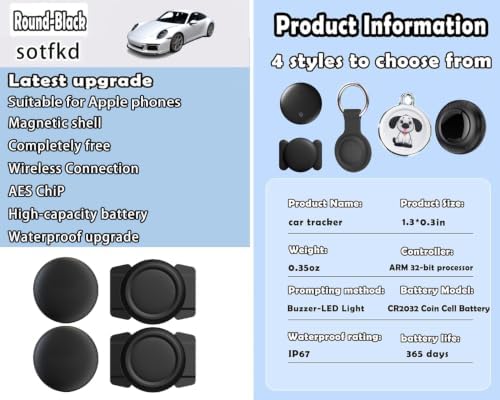2 Pack-GPS Tracker for Vehicles,Tracker Device for Vehicles w/Magnetic