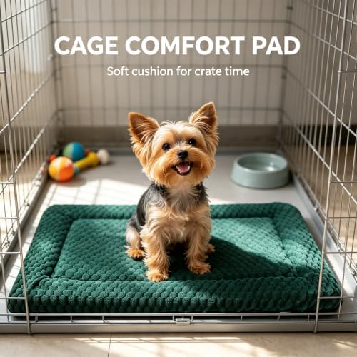 Dog Bed Mat - Durable & Cute Crate Dog Beds for Small Dogs & Cats, Comfortable Kennel Pad for Home, Crate & Travel