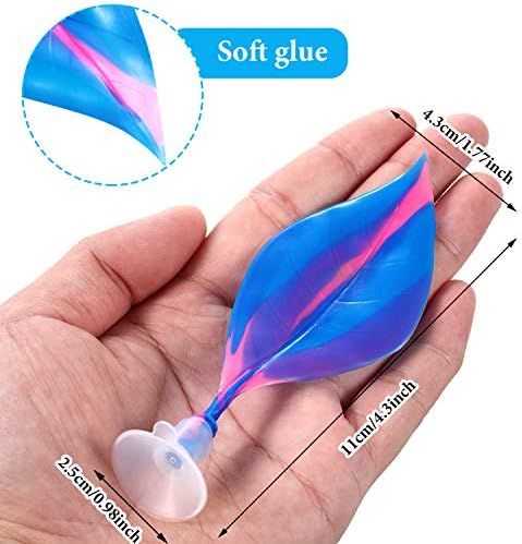 WILLBOND 2 Pcs Blue Silicone Betta Fish Bed Leaf Hammock Betta Fish Tank Accessories Decorations for Aquarium Ornaments, Practical Resting Spot, Comfortable and Safe
