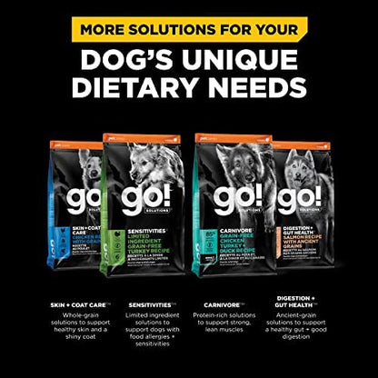 Go! Solutions Weight Management + Joint Care Chicken Grain-Free Dry Dog Food, Premium Kibble for Adults & Seniors with Added Glucosamine & Chondroitin for Healthy Mobility, 12 lb Bag