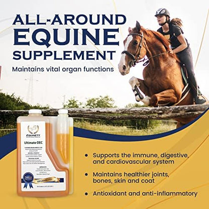 Equinety Ultimate OEC Horse Oil for Coat, Hoof & Joint Support, 64 fl. oz.