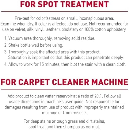 Nature's Miracle Carpet Shampoo Pet Stain & Odor Remover, 64 oz (4 Pack)