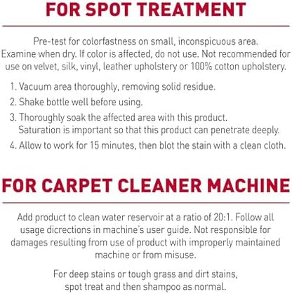 Nature's Miracle Carpet Shampoo Pet Stain & Odor Remover, 64 oz (4 Pack)